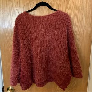 Fuzzy Red Sweater